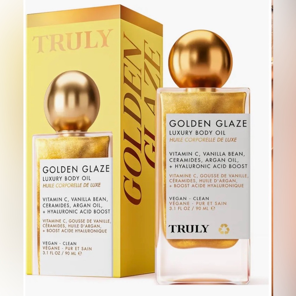 TRULY Golden Glaze Luxury Body Oil — Radiant Gold Shimmer